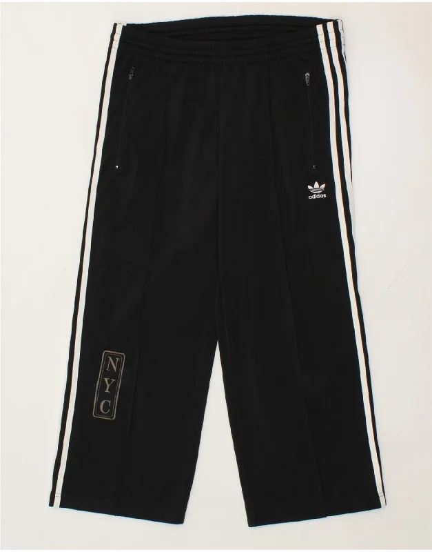 ADIDAS Womens Graphic Tracksuit Trousers UK 10 Small Black Trousers Cargo Utility