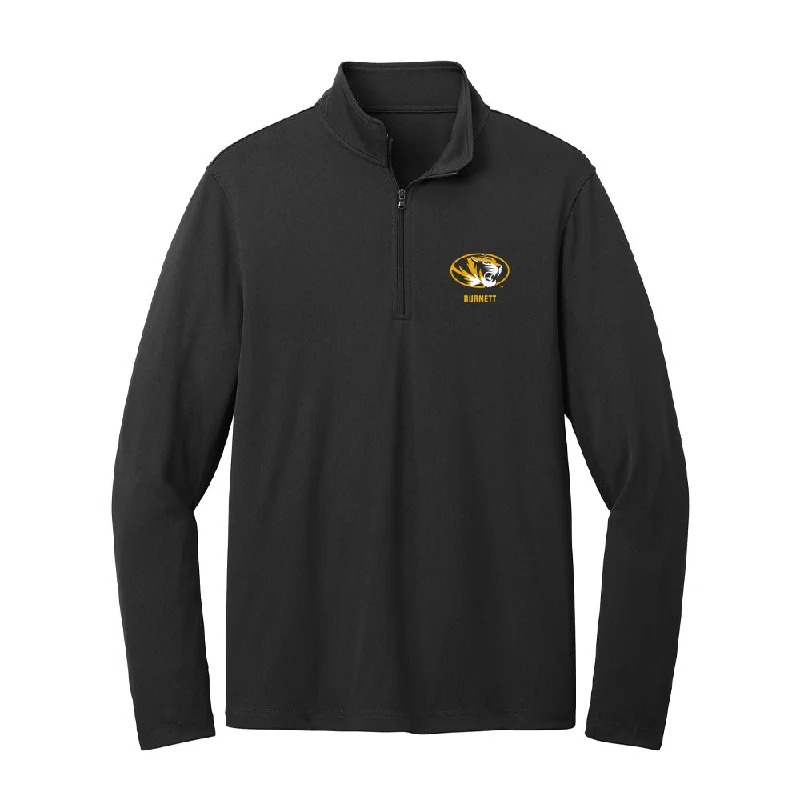 Missouri - NCAA Women's Track & Field : Alicia Burnett - Lightweight Quarter Zip Jacket Chenille Fabric Brocade Fabric Lace Fabric