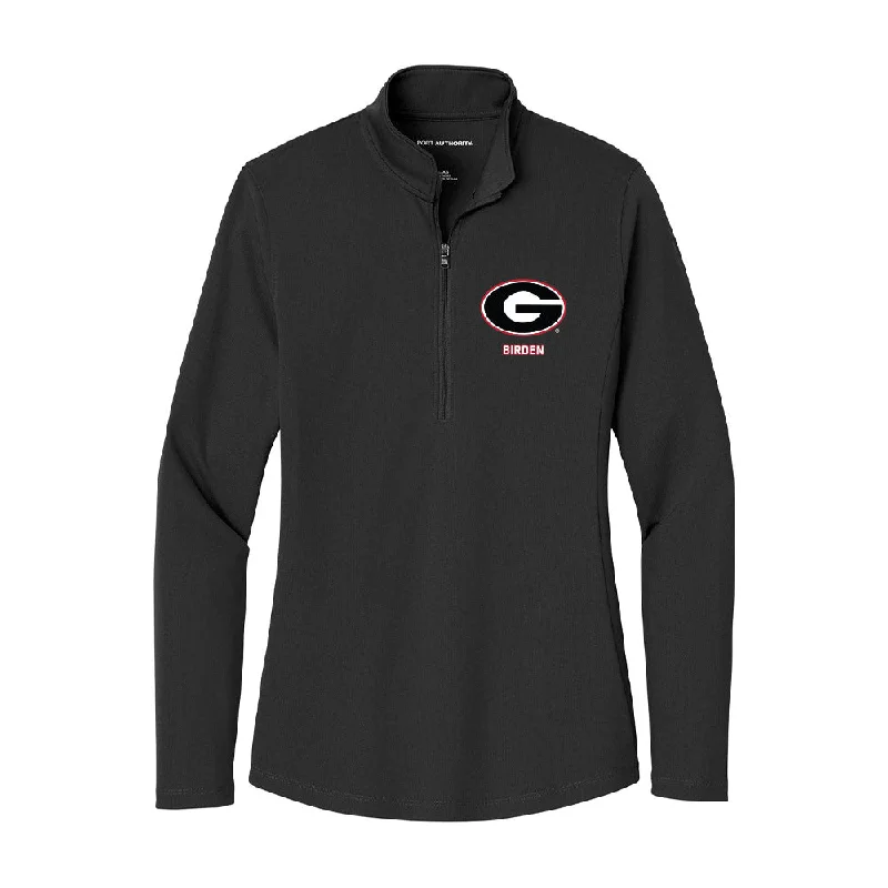 Georgia - NCAA Women's Track & Field : T'oni Birden - Women's Lightweight Quarter Zip Jacket Zippered Jacket Buttoned Jacket Snapped Jacket