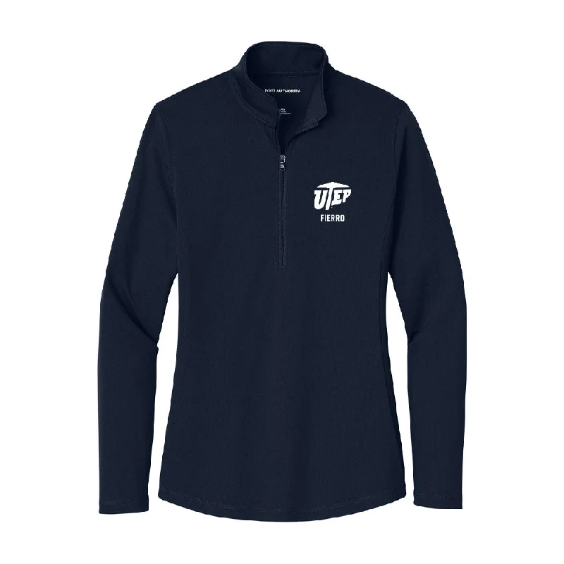 UTEP - NCAA Women's Track & Field : Lizbeth Fierro - Women's Lightweight Quarter Zip Jacket Zip Front Button Front Snap Front