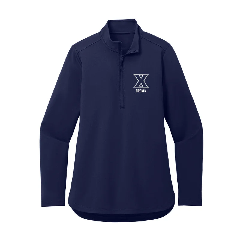 Xavier - NCAA Women's Track & Field : Rania Brown - Women's Premium Quarter Zip Jacket Zippered Front Buttoned Front Snap Front