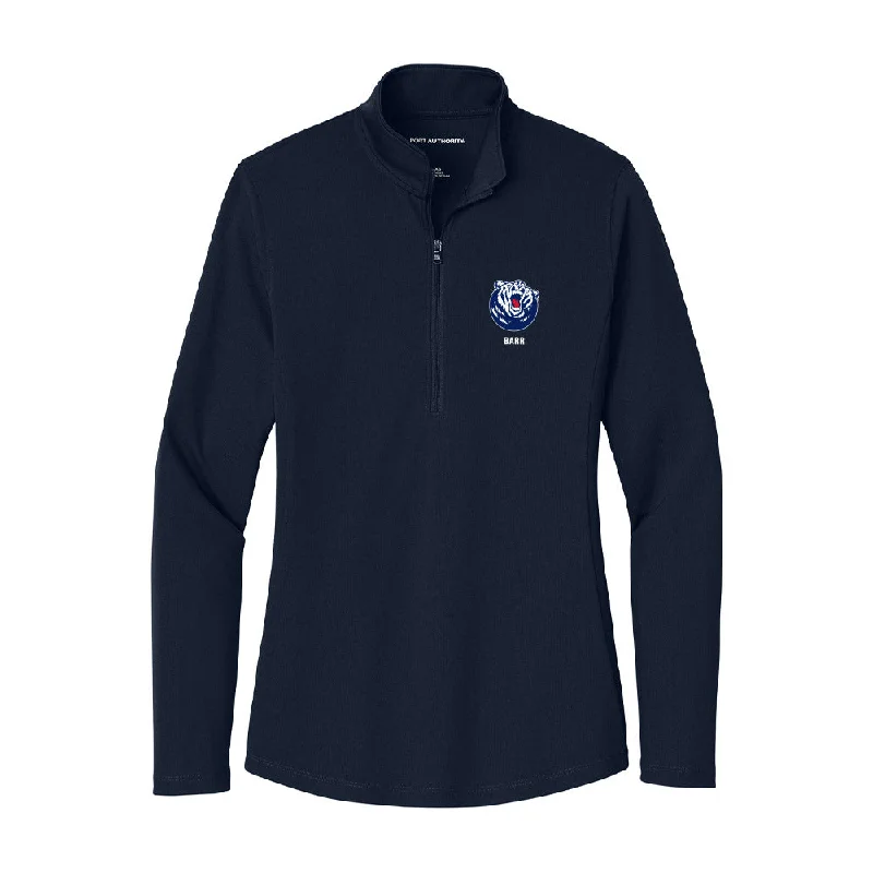 Belmont - NCAA Women's Track & Field : Anna Barr - Women's Lightweight Quarter Zip Jacket Stand-Up Collar Roll-Neck Collar Turtle Neck