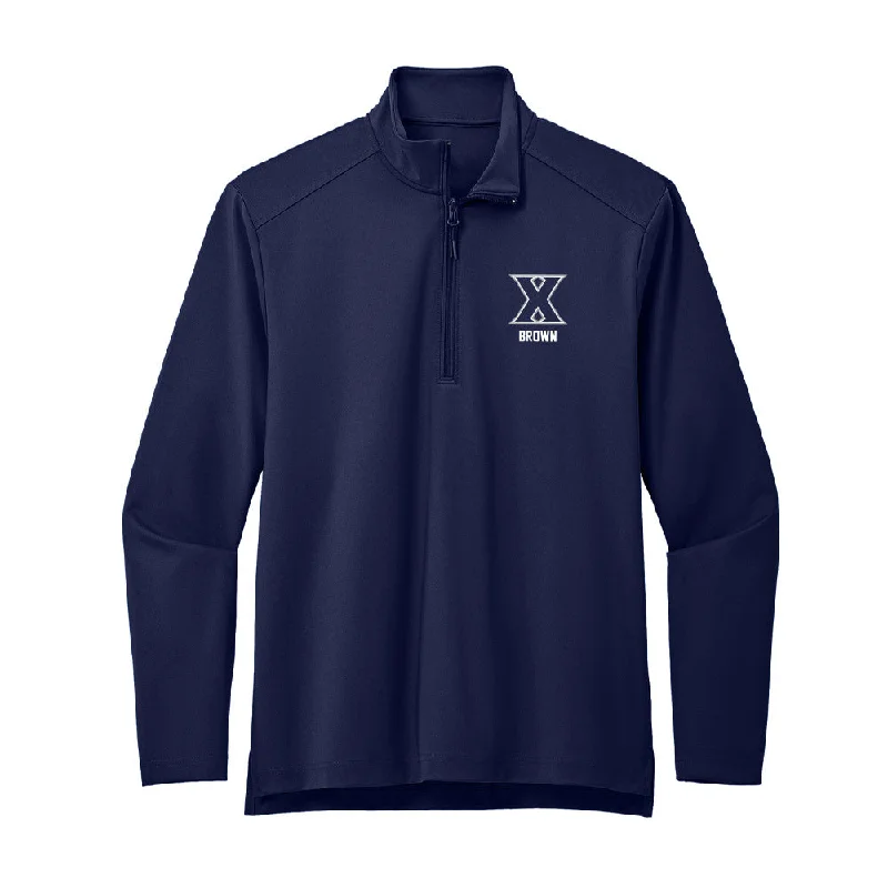 Xavier - NCAA Women's Track & Field : Rania Brown - Premium Quarter Zip Jacket Embroidered Jacket Appliqued Jacket Beaded Jacket