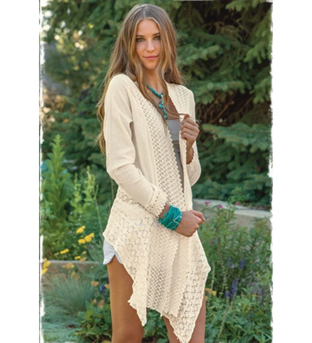 Long-Sleeved Embroidered Cardigan with Crochet Trim 50% OFF Elegant Classic Vintage