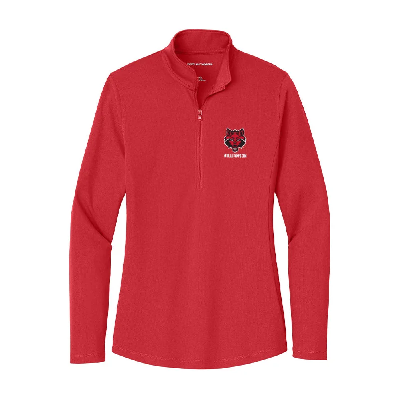 Arkansas State - NCAA Women's Track & Field : Nyima Williamson - Women's Lightweight Quarter Zip Jacket Embroidered Jacket Appliqued Jacket Beaded Jacket