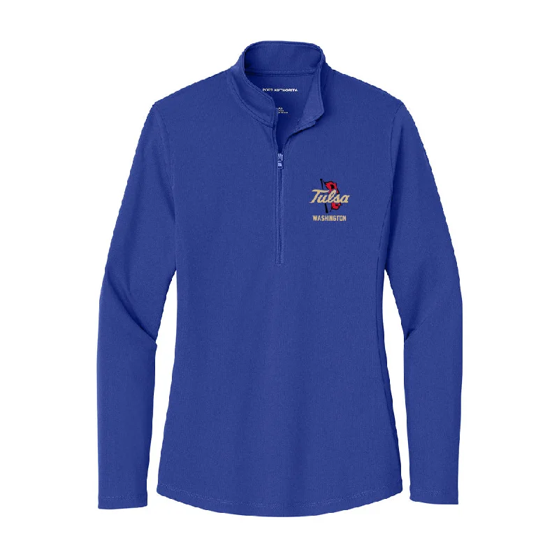 Tulsa - NCAA Women's Track & Field : Gabbie Washington - Women's Lightweight Quarter Zip Jacket Bomber Jacket Anorak Windbreaker