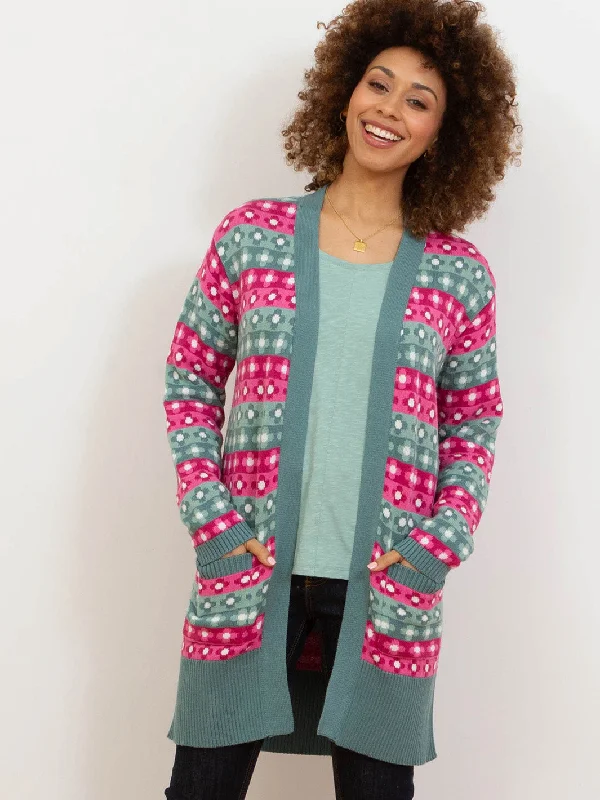 Parley longline knit cardigan Boxy Cardigan Fitted Cardigan A-Line