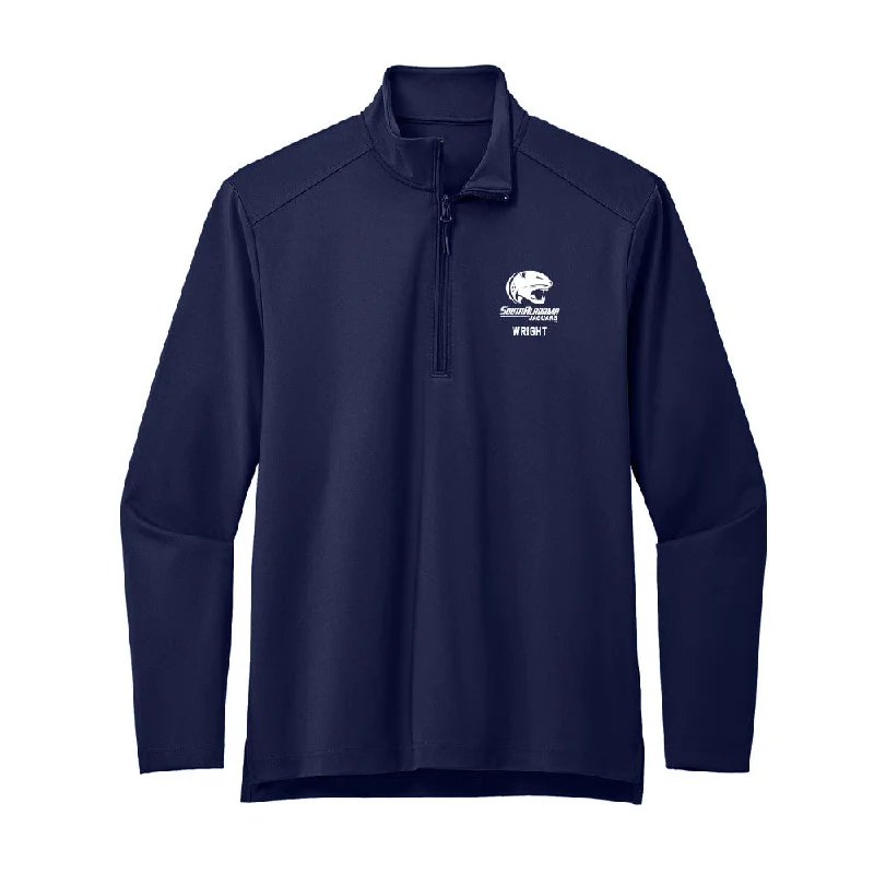 South Alabama - NCAA Women's Track & Field : Dawson Wright - Premium Quarter Zip Jacket Lace Jacket Ribbed Jacket Sequined Jacket