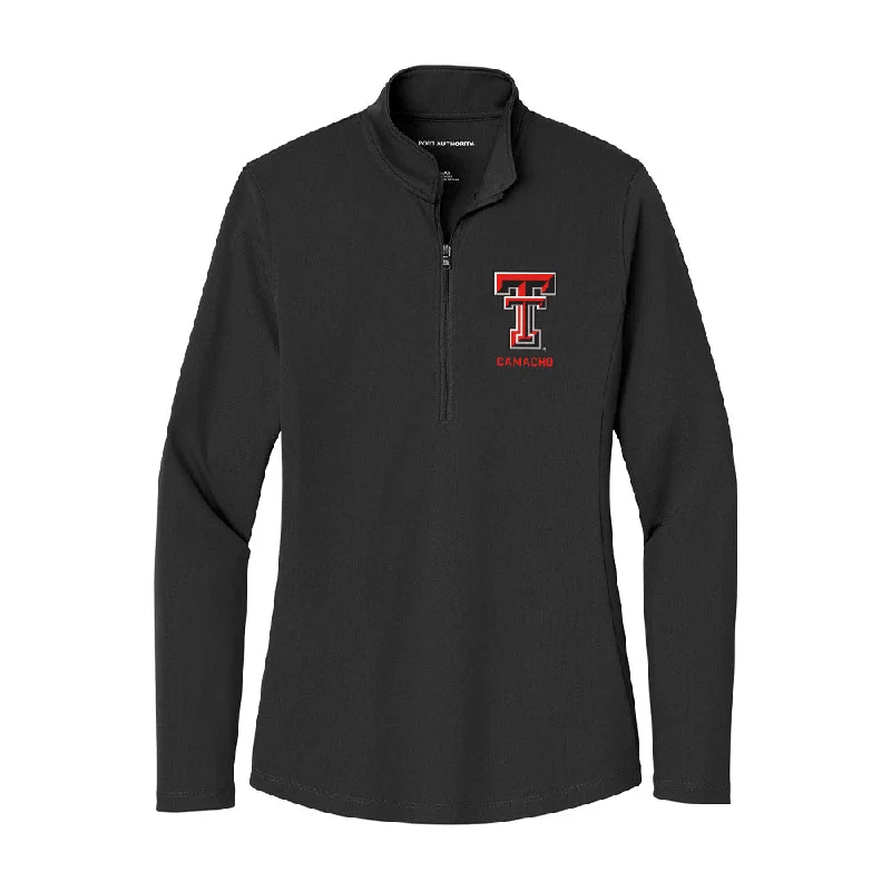 Texas Tech - NCAA Women's Track & Field : Savanna Camacho - Women's Lightweight Quarter Zip Jacket Appliqued Jacket Beaded Jacket Sequined Jacket