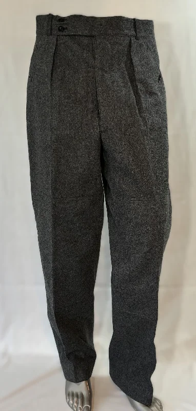 Vintage West German Civil Defense Wool Trousers - Rare Trousers Striped Patterned