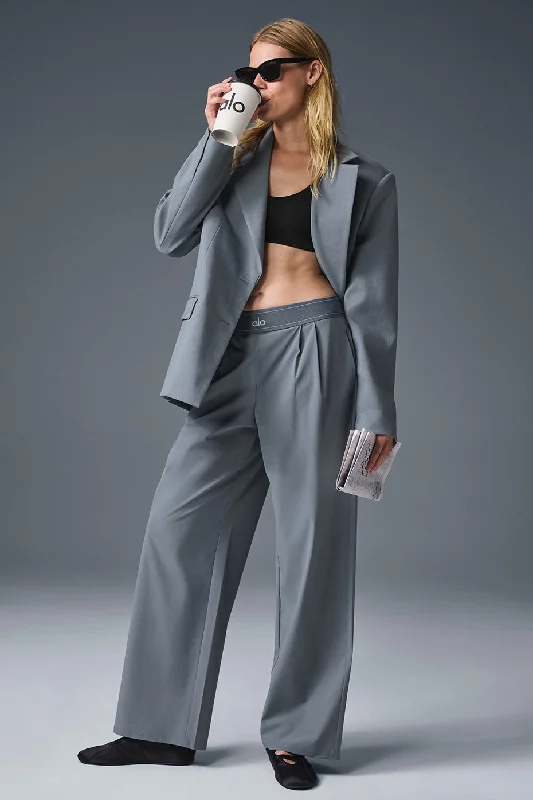 Suit Up Trouser (Long) - Steel Grey Trousers luxurious high-end