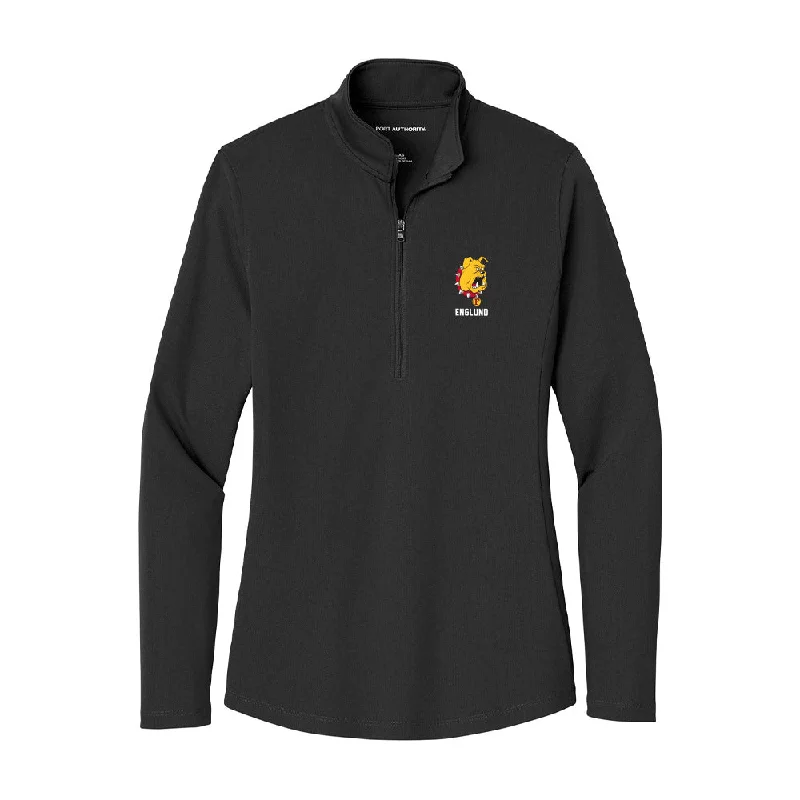 Ferris State - NCAA Women's Track & Field : Daisy Englund - Women's Lightweight Quarter Zip Jacket Belted Jacket Elasticated Jacket Padded Jacket