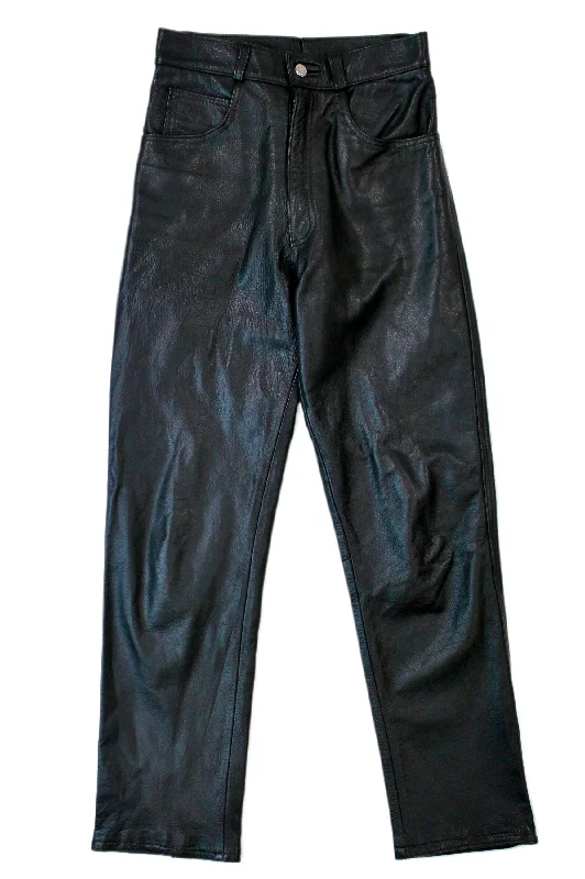 Leather Pants Casual Drawstring Pants