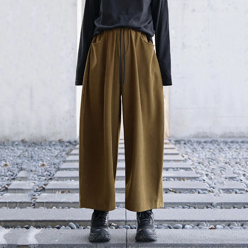 Corduroy Loose High Waist Pants Comfortable Maternity Pants