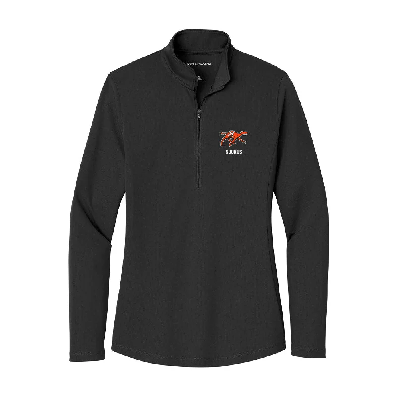 Campbell - NCAA Women's Track & Field : Chloe Soorus - Women's Lightweight Quarter Zip Jacket Welt Pockets Slit Pockets Flap Pockets