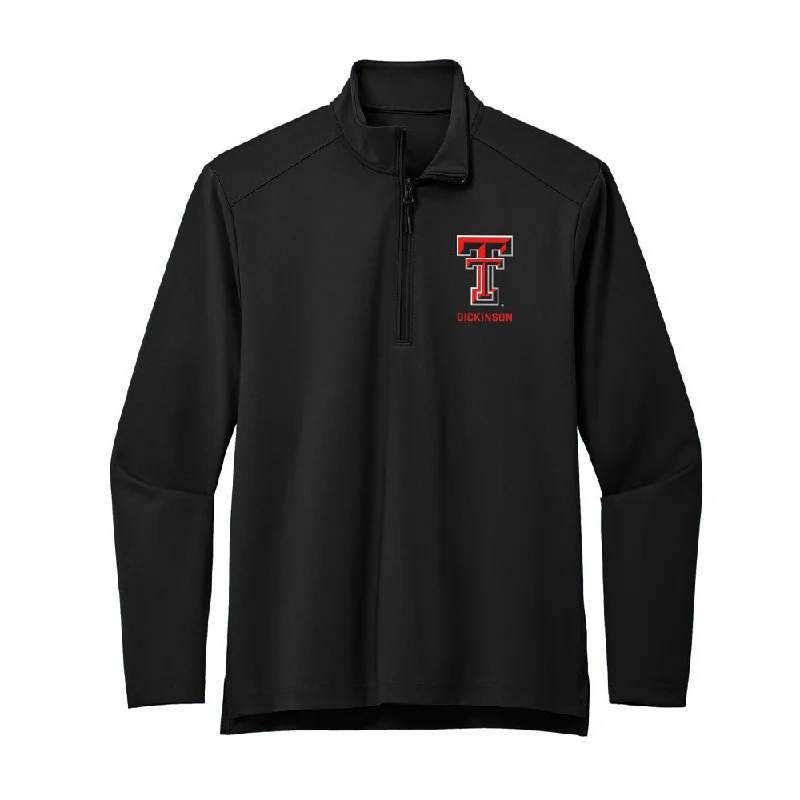 Texas Tech - NCAA Women's Track & Field : Kashlee Dickinson - Premium Quarter Zip Jacket Satin Fabric Silk Fabric Chiffon Fabric