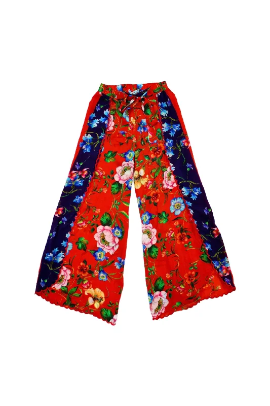 Johnny Was - Floral Chiffon Pants Soft Stretch Pants