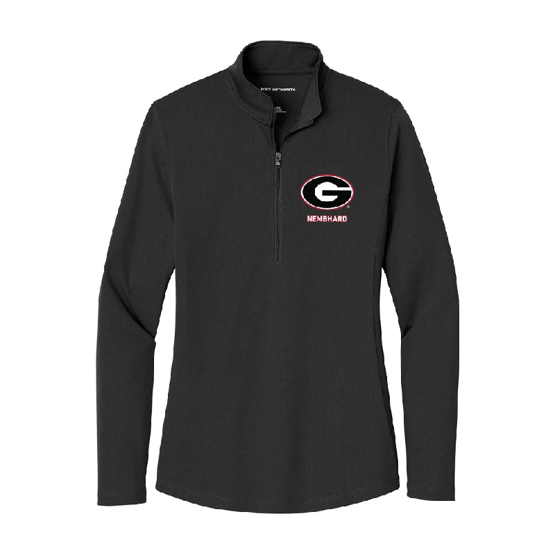 Georgia - NCAA Women's Track & Field : Danah Nembhard - Women's Lightweight Quarter Zip Jacket Toggled Jacket Drawstring Jacket Belted Jacket