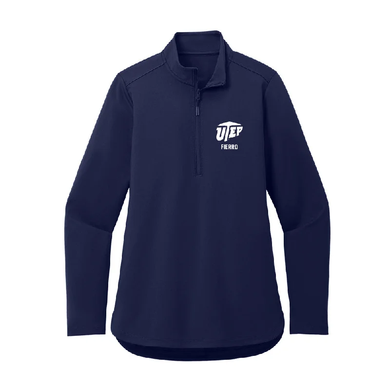 UTEP - NCAA Women's Track & Field : Lizbeth Fierro - Women's Premium Quarter Zip Jacket Hoodie Zip-Up Jacket Button-Up Jacket