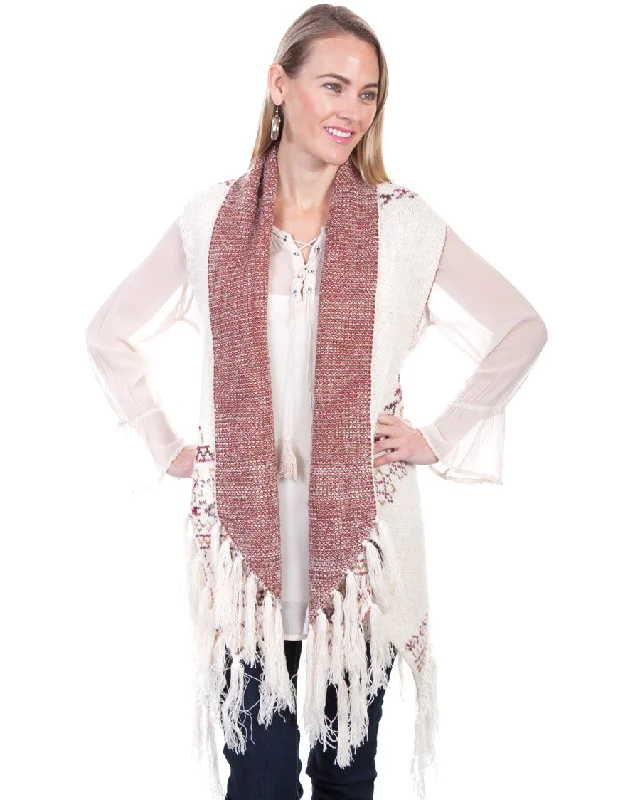 Women's Sleeveless Knit Cardigan Transparent Opaque Sheer