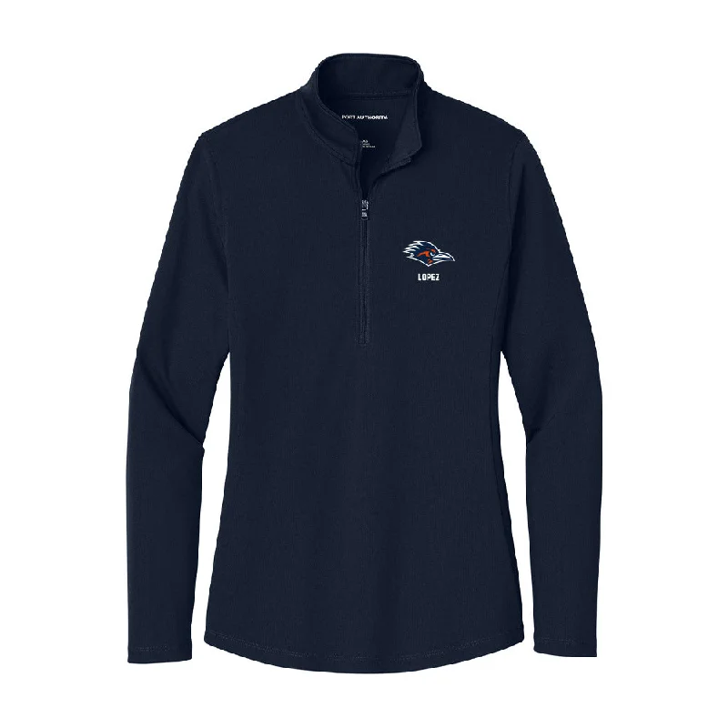 UTSA - NCAA Women's Track & Field : Savannah Lopez - Women's Lightweight Quarter Zip Jacket Welt Pockets Slit Pockets Flap Pockets