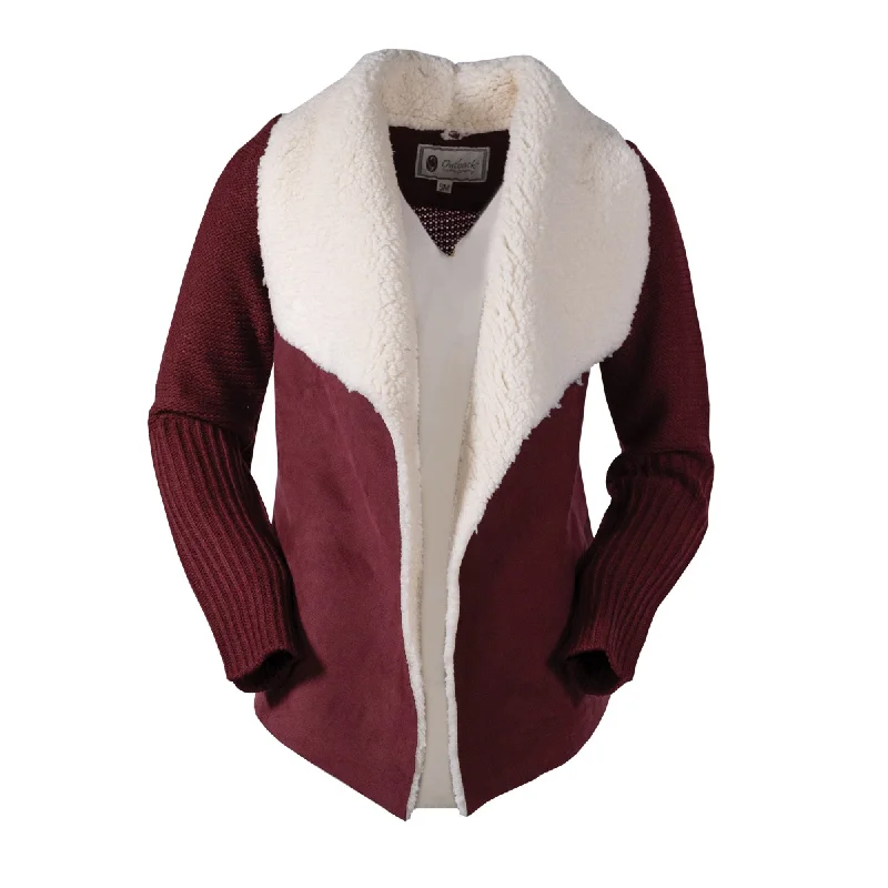 Outback Trading Company Ladies Leia Wine Cardigan 40208-WIN Wool Cardigan Cotton Cardigan Cashmere Cardigan