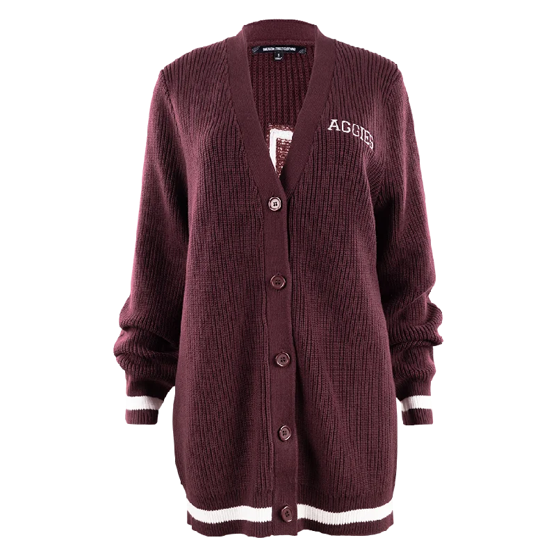 Texas A&M Aggies Lonestar Vermillion Cardigan Anti-Pilling Anti-Shrink Durable