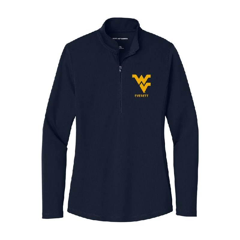 West Virginia - NCAA Women's Track & Field : Izayah Everett - Women's Lightweight Quarter Zip Jacket Fleece Jacket Down Jacket Feather Jacket