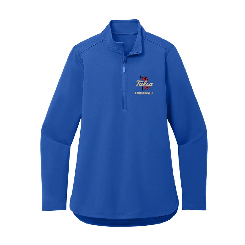 Tulsa - NCAA Women's Track & Field : Jaylin Adams/Vonwald - Women's Premium Quarter Zip Jacket Fleece Fabric Down Fabric Feather Fabric