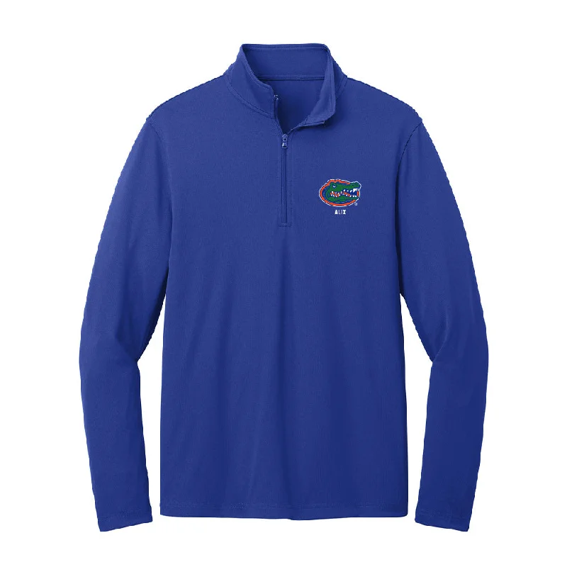 Florida - NCAA Women's Track & Field : India Alix - Lightweight Quarter Zip Jacket Front Pockets Side Pockets Patch Pockets