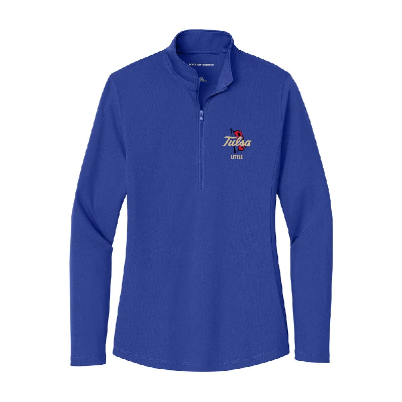 Tulsa - NCAA Women's Track & Field : Anaya Little - Women's Lightweight Quarter Zip Jacket Hooded Jacket Caped Jacket Shawl Collar Jacket