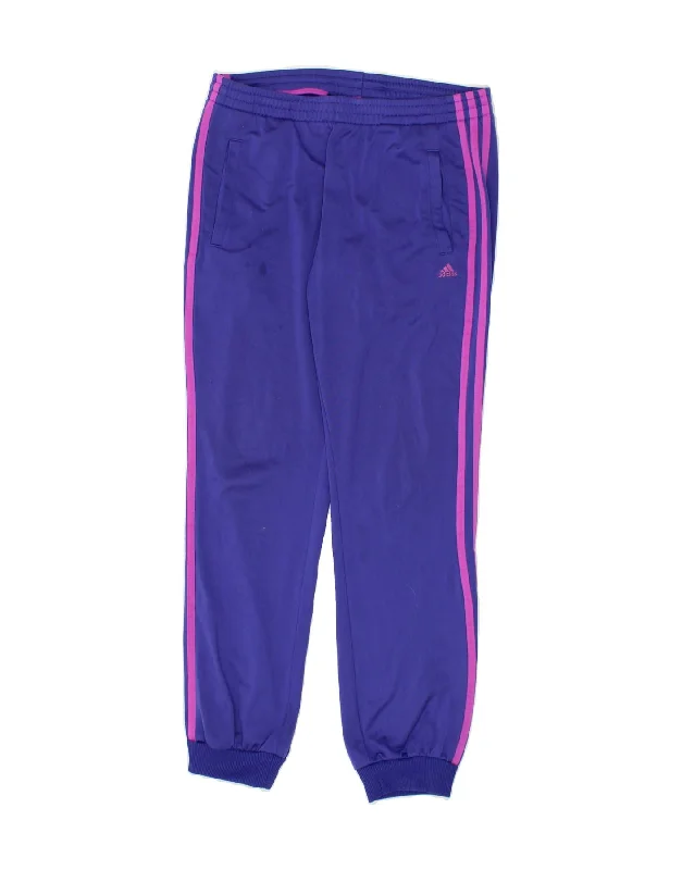 ADIDAS Womens Climalite Tracksuit Trousers Joggers UK 8/10 Small Purple Trousers Bridal Satin