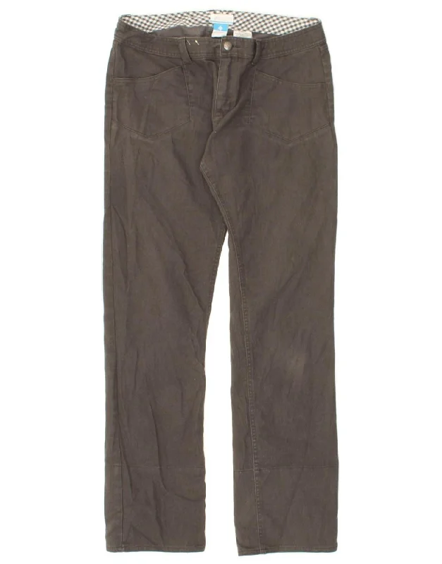 COLUMBIA Womens Straight Casual Trousers US 10 Large W32 L31 Grey Cotton Trousers Satin Smooth