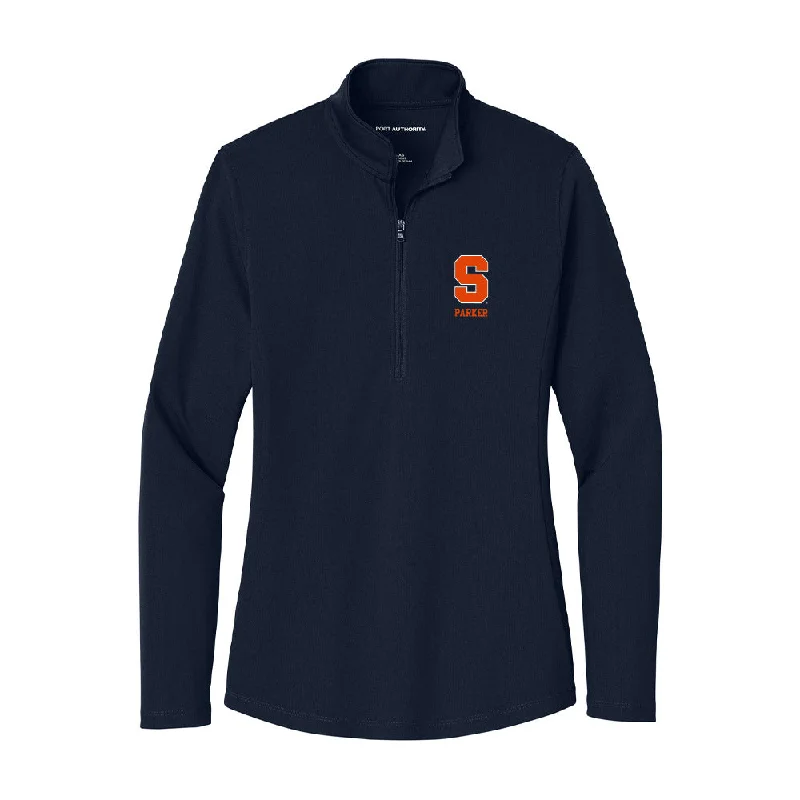 Syracuse - NCAA Women's Track & Field : Blake Parker - Women's Lightweight Quarter Zip Jacket Denim Fabric Leather Fabric Suede Fabric