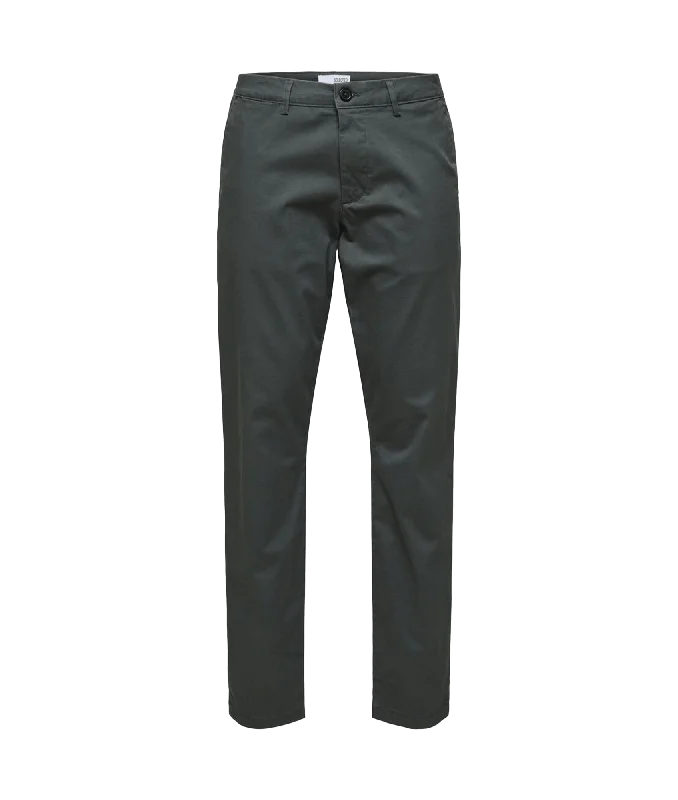 Mens Selected Homme Trousers - Grey Trousers Handmade Artisanal