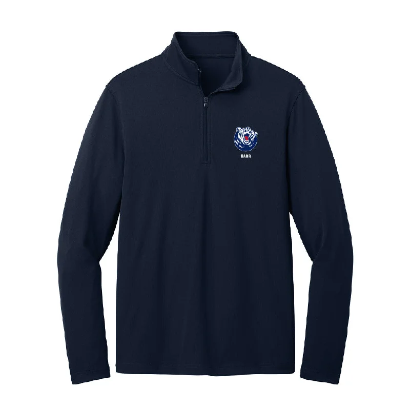 Belmont - NCAA Women's Track & Field : Anna Barr - Lightweight Quarter Zip Jacket Front Pockets Side Pockets Patch Pockets