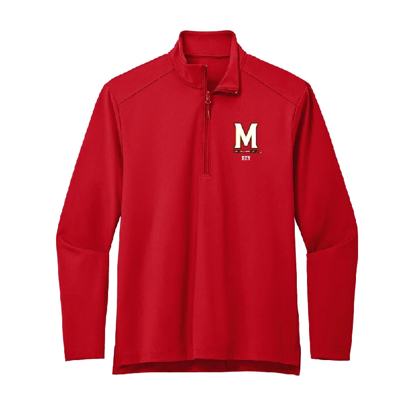 Maryland - NCAA Women's Track & Field : Kanai Bey - Premium Quarter Zip Jacket Fitted Jacket Loose Jacket Oversized Jacket