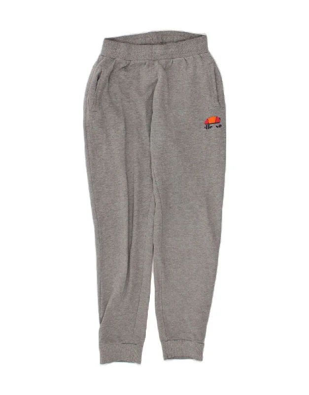 ELLESSE Womens Tracksuit Trousers Joggers UK 12 Medium  Grey Trousers Versatile Stylish