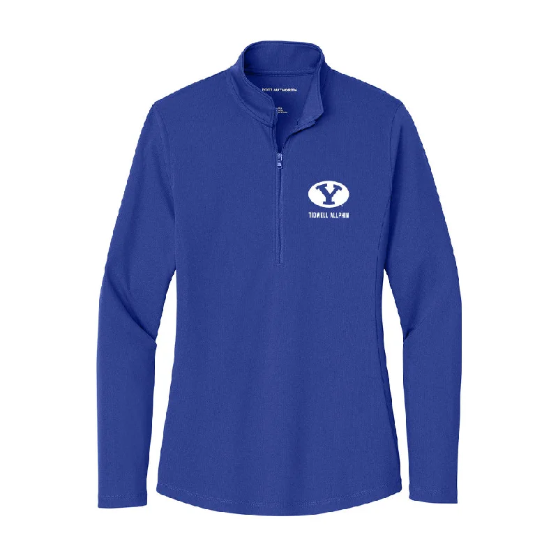 BYU - NCAA Women's Track & Field : Cierra Tidwell Allphin - Women's Lightweight Quarter Zip Jacket Snapped Jacket Toggled Jacket Drawstring Jacket