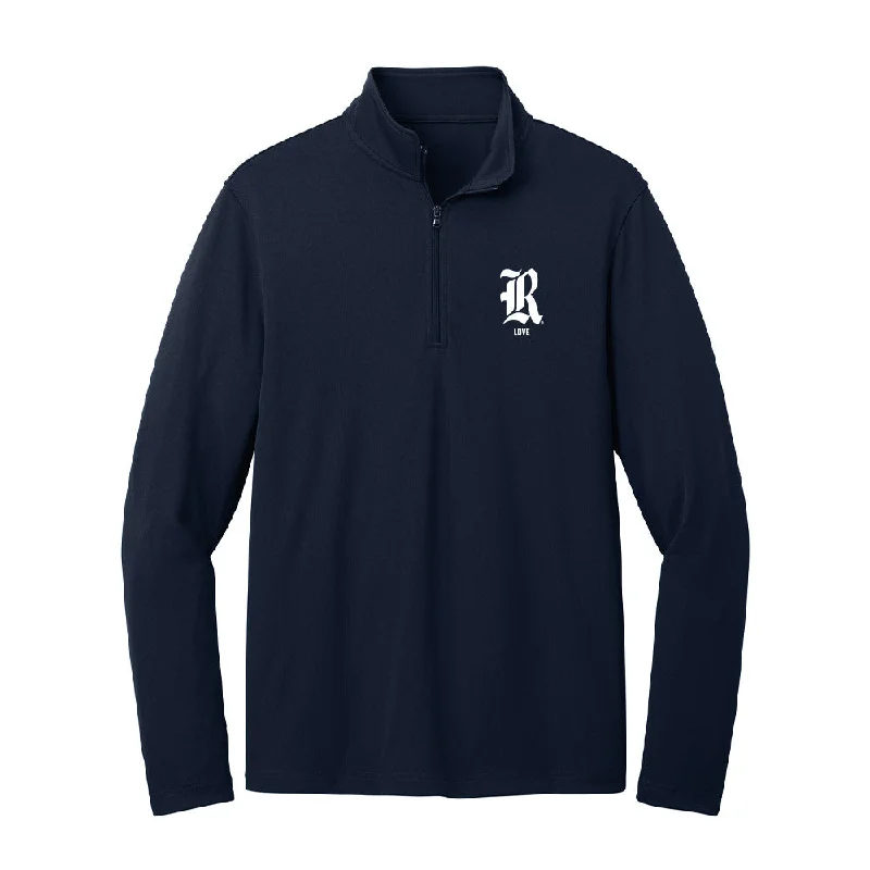 Rice - NCAA Women's Track & Field : Gabbie Love - Lightweight Quarter Zip Jacket Toggled Jacket Drawstring Jacket Belted Jacket