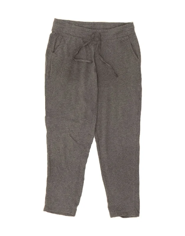 CHAMPION Womens Tracksuit Trousers UK 12 Medium Grey Cotton Trousers Canvas Durable