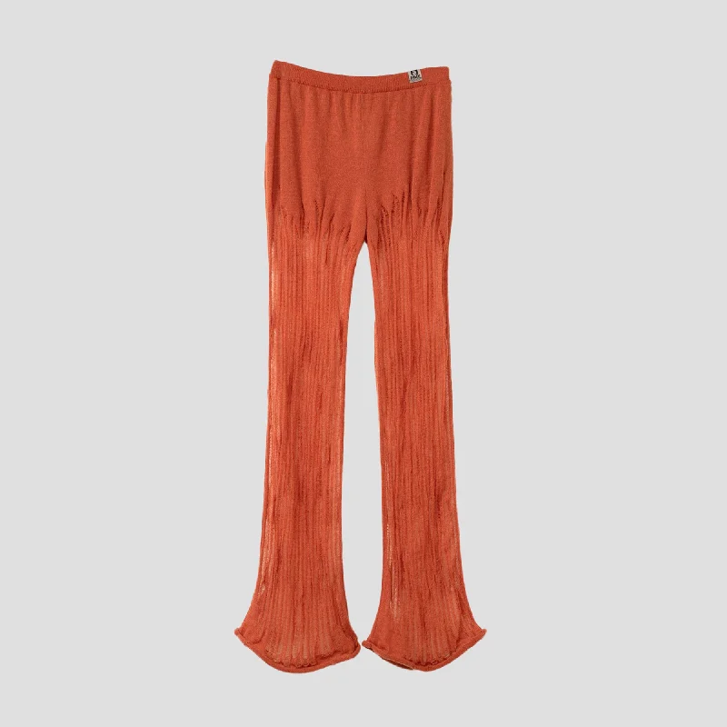 DISTRESSED FLARE PANTS Elegant Palazzo Trousers