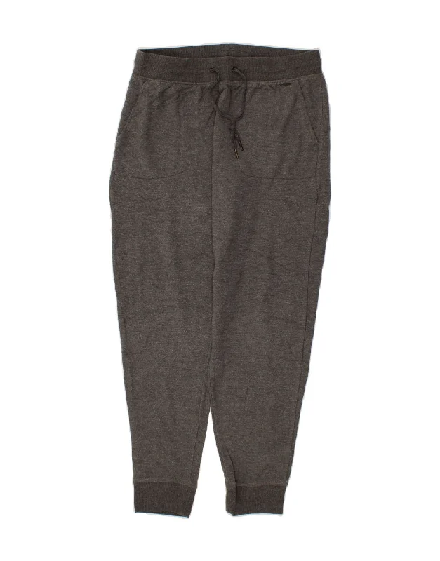 EDDIE BAUER Womens Tracksuit Trousers Joggers UK 14 Medium  Grey Modal Trousers Satin Smooth