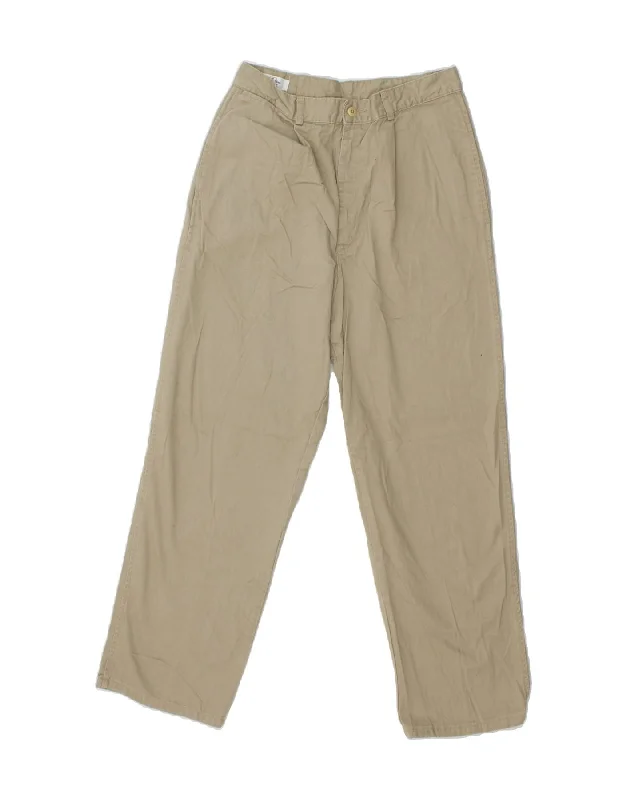 BROOKS BROTHERS Womens Straight Chino Trousers US 12 Large W36 L27 Beige Trousers Handmade Artisanal