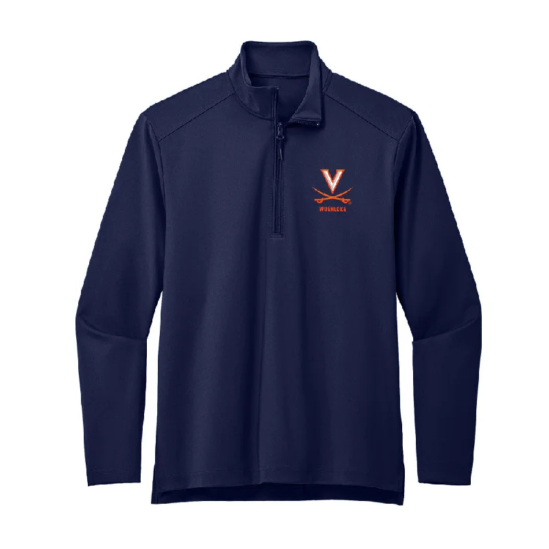 Virginia - NCAA Women's Track & Field : Ella Woehlcke - Premium Quarter Zip Jacket Nylon Fabric Polyester Fabric Spandex Fabric