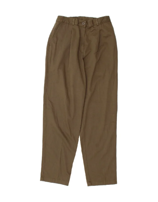 L.L.BEAN Womens Original Fit Chino Trousers US 10 Large W28 L30 Brown Trousers Corduroy Warm