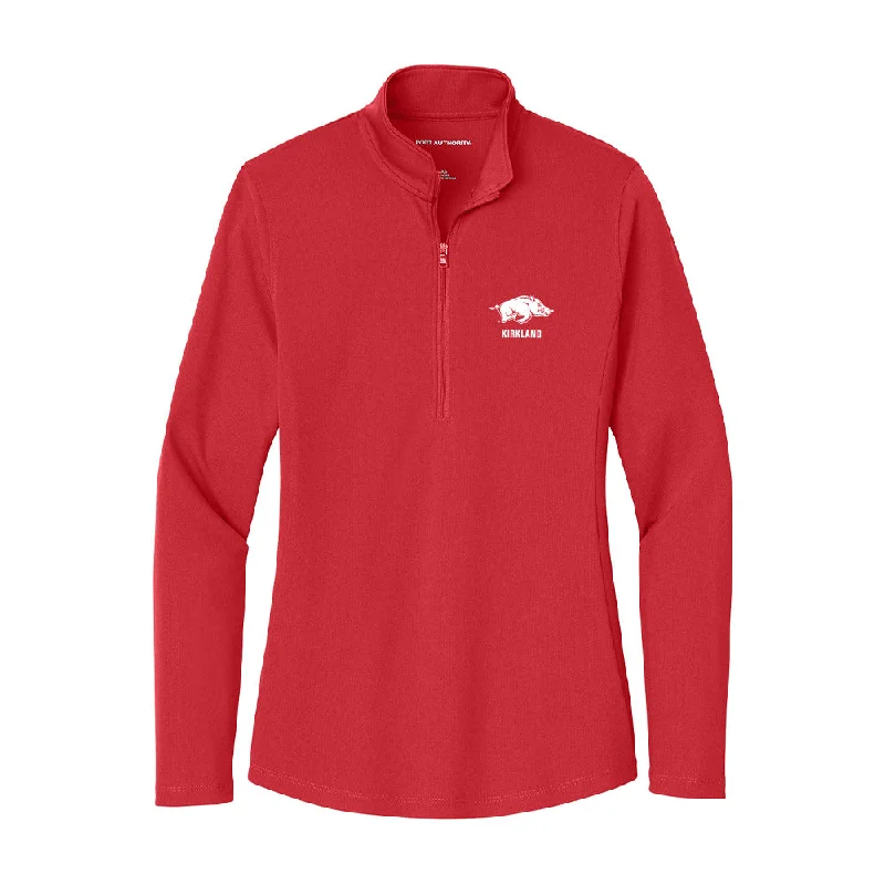 Arkansas - NCAA Women's Track & Field : camryn Kirkland - Women's Lightweight Quarter Zip Jacket Stand-Up Collar Roll-Neck Collar Turtle Neck