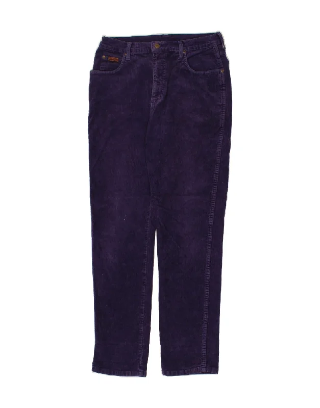 WRANGLER Womens Slim Corduroy Trousers W30 L29 Purple Trousers Designer Luxury