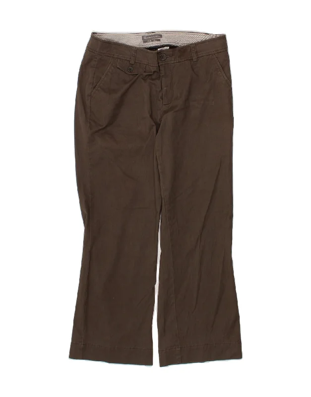 DOCKERS Womens Curvy Mid Rise Chino Trousers US 12 Large W32 L28 Brown Trousers Evening Elegant