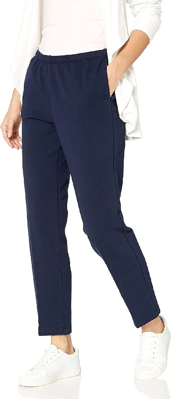 Ruby Rd. Women's Petite Pull-on Stretch French Terry Pants Casual Track Pants